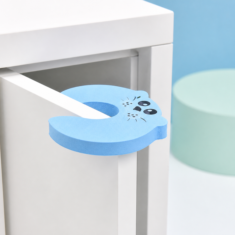Baby Safety Door Stopper – Animal Finger Pinch Guard for Cabinet Doors and Childproofing at Home