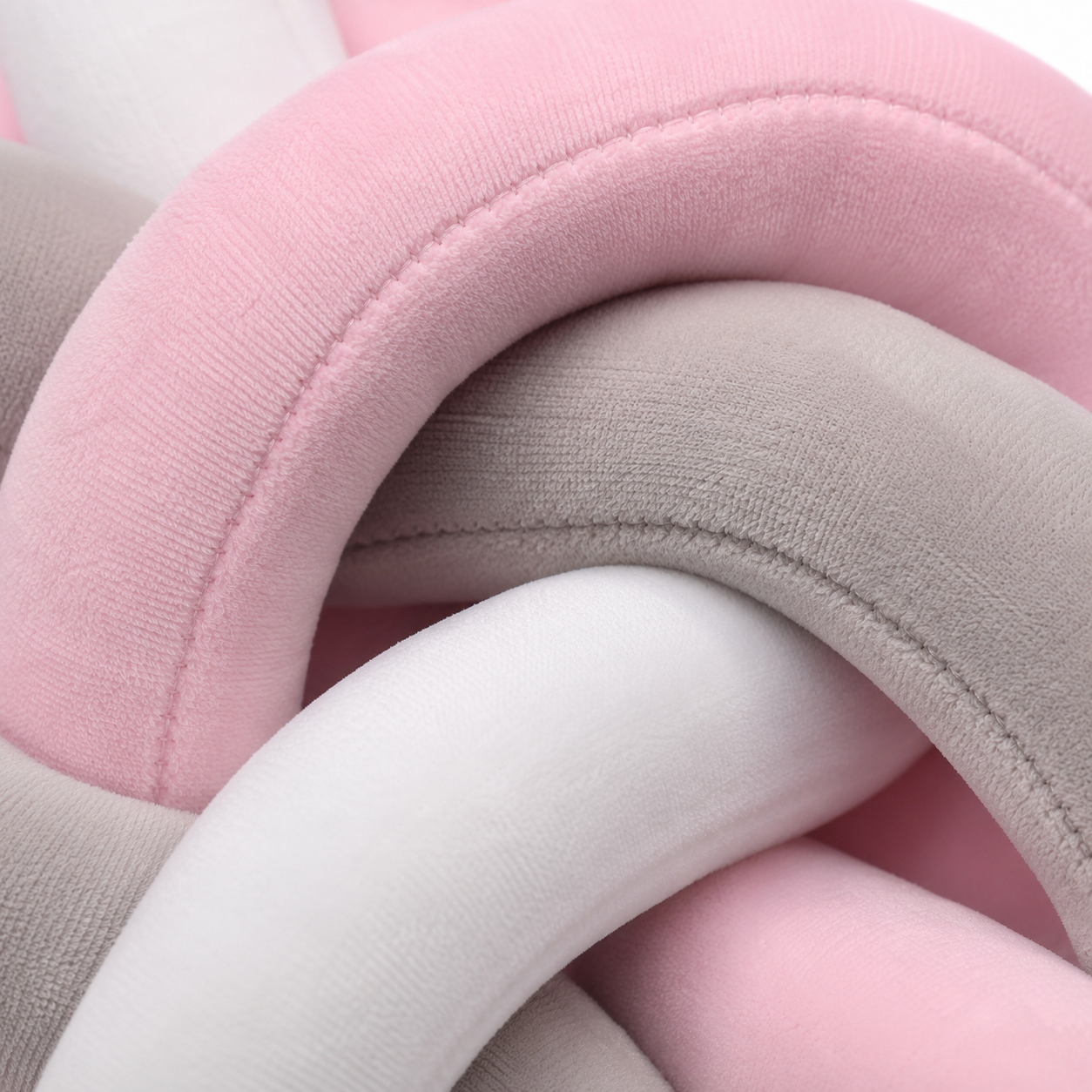 Braided Crib Bumper – Soft Knot Pillow Cushion for Baby Bed, Nursery Decor, Cot Protector