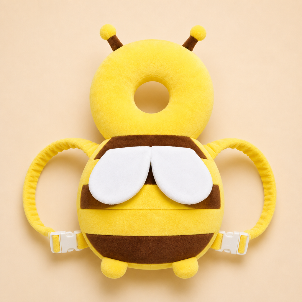 Baby Head Protector Pillow – Bee Backpack Cushion for Walking Falls, Soft Plush Safety Pad