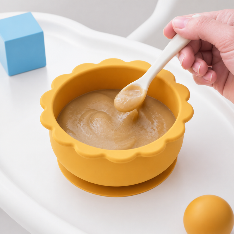 Baby Silicone Suction Bowl – Lion Shape, BPA Free Toddler Tableware for First Meals and Snacks