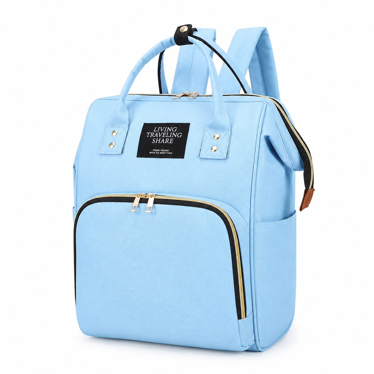 Baby Changing Backpack – Wide Opening, Wipe-Clean Lining, Unisex Nappy Bag with Bottle Holder