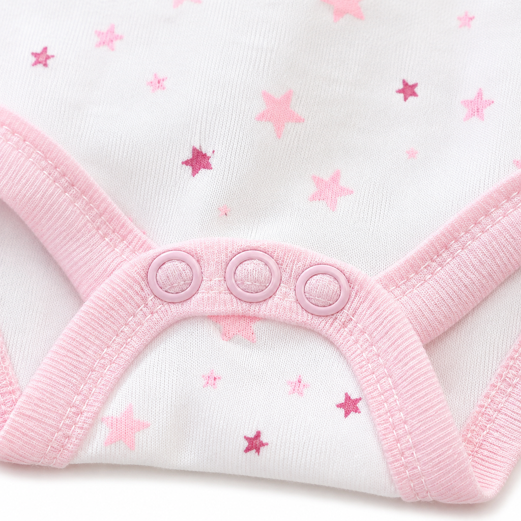 Baby Bodysuit Set – Soft Cotton Short Sleeve Onesies, Unisex Newborn Essentials, 5 Pack
