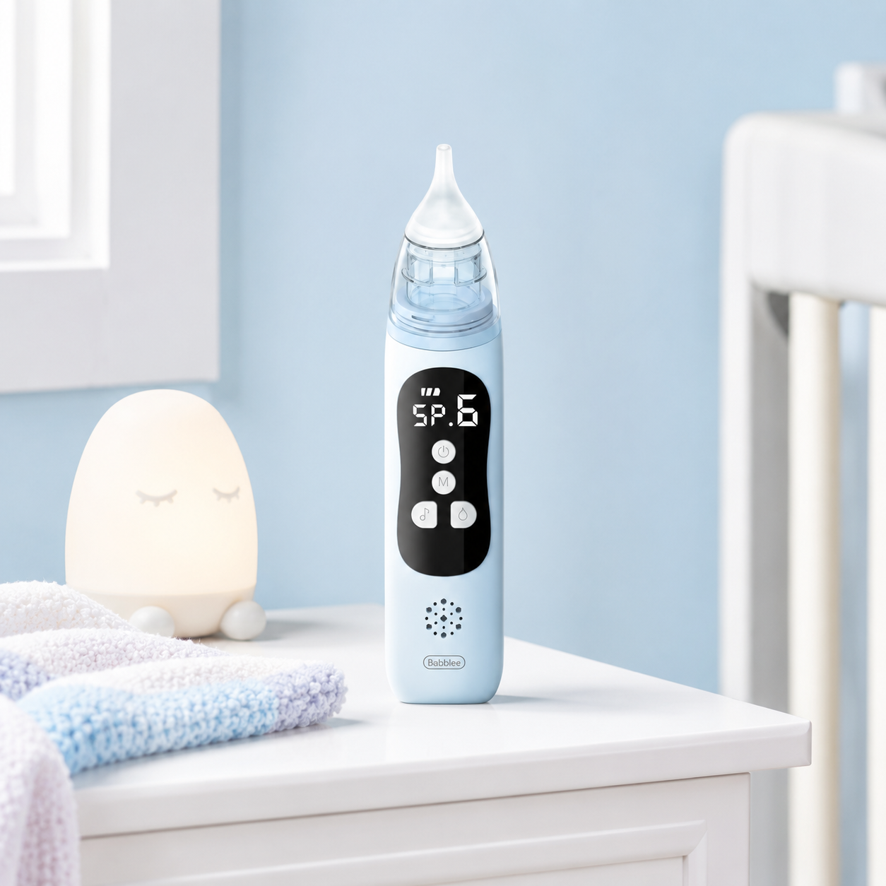 Electric Nasal Aspirator, Rechargeable Baby Nose Cleaner with Soft Silicone Tips