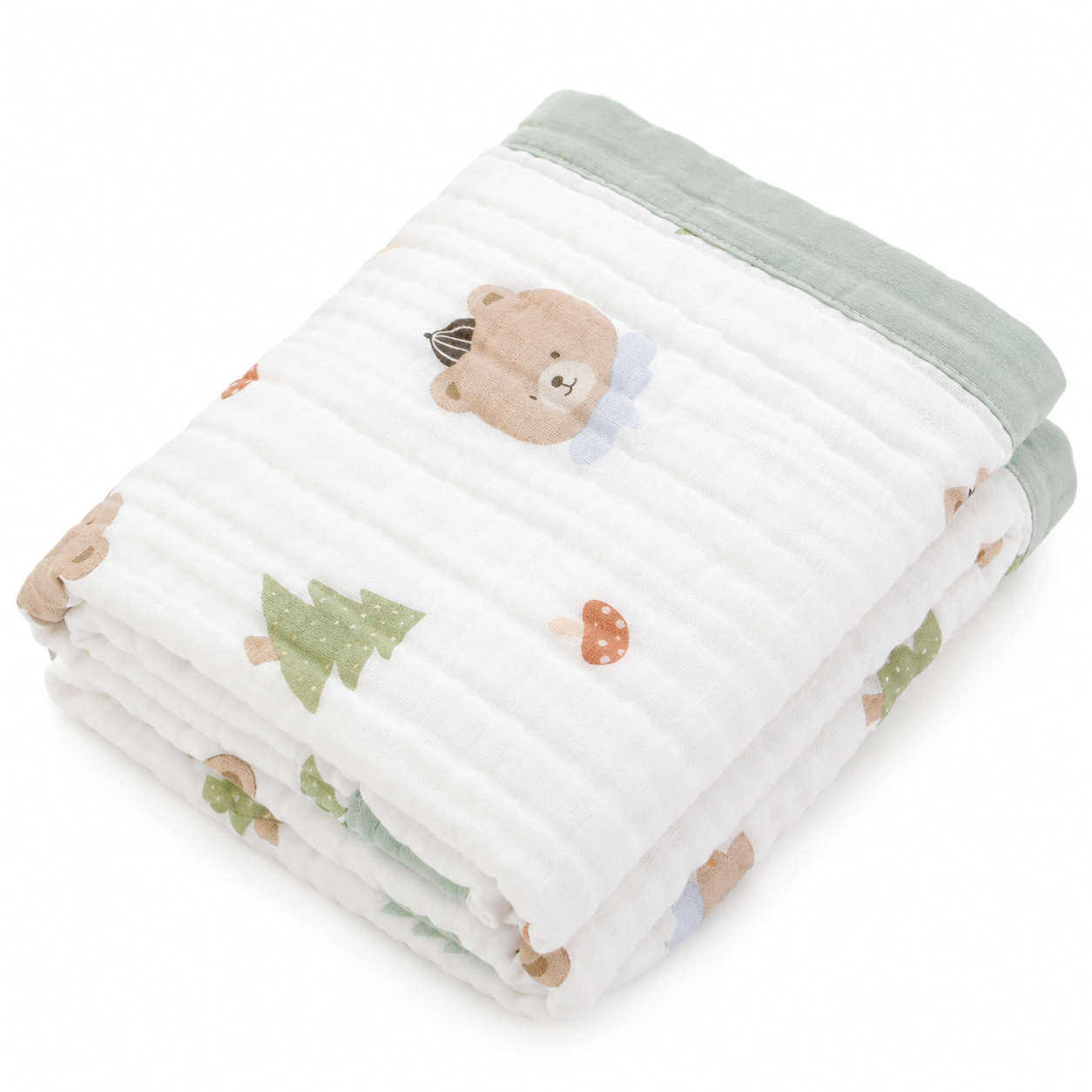 Baby Cotton Gauze Blanket – 6 Layer Soft Swaddle Wrap, Breathable Infant Bath Towel