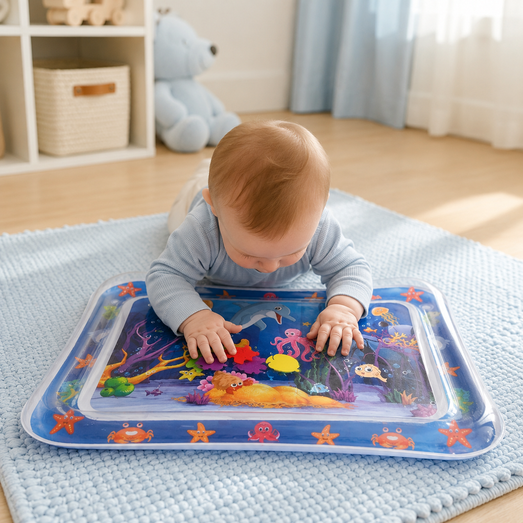 Baby Water Play Mat – Inflatable Tummy Time Pad for Sensory Development