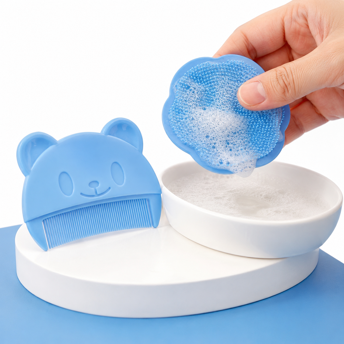 Baby Hair Brush Set – Gentle Infant Comb and Head Massager for Newborn Grooming and Baby Scalp Care