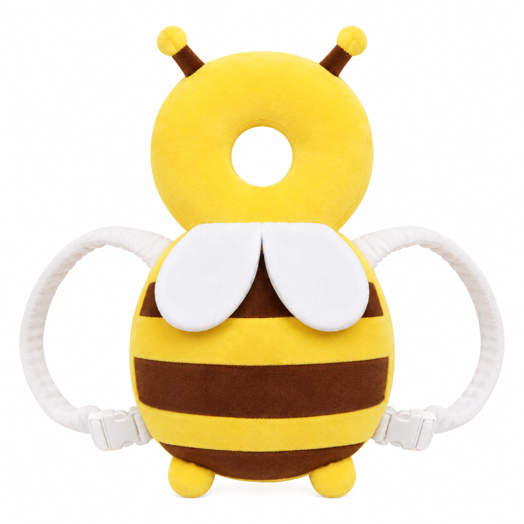 Baby Head Protector Pillow – Bee Backpack Cushion for Walking Falls, Soft Plush Safety Pad