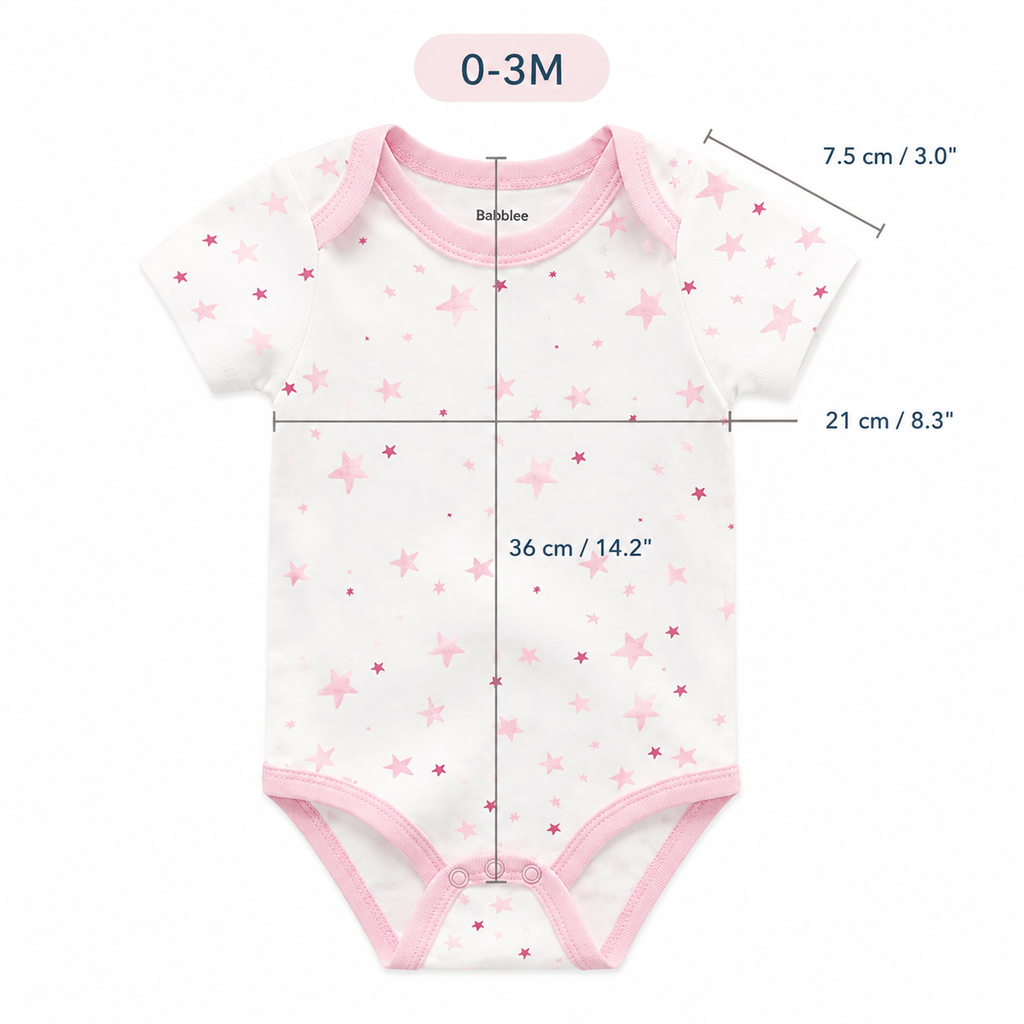 Baby Bodysuit Set – Soft Cotton Short Sleeve Onesies, Unisex Newborn Essentials, 5 Pack