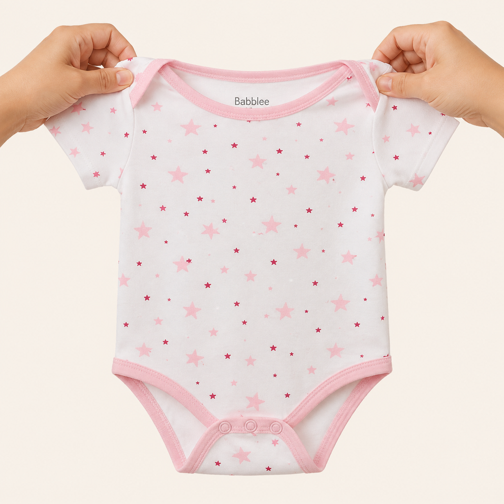 Baby Bodysuit Set – Soft Cotton Short Sleeve Onesies, Unisex Newborn Essentials, 5 Pack