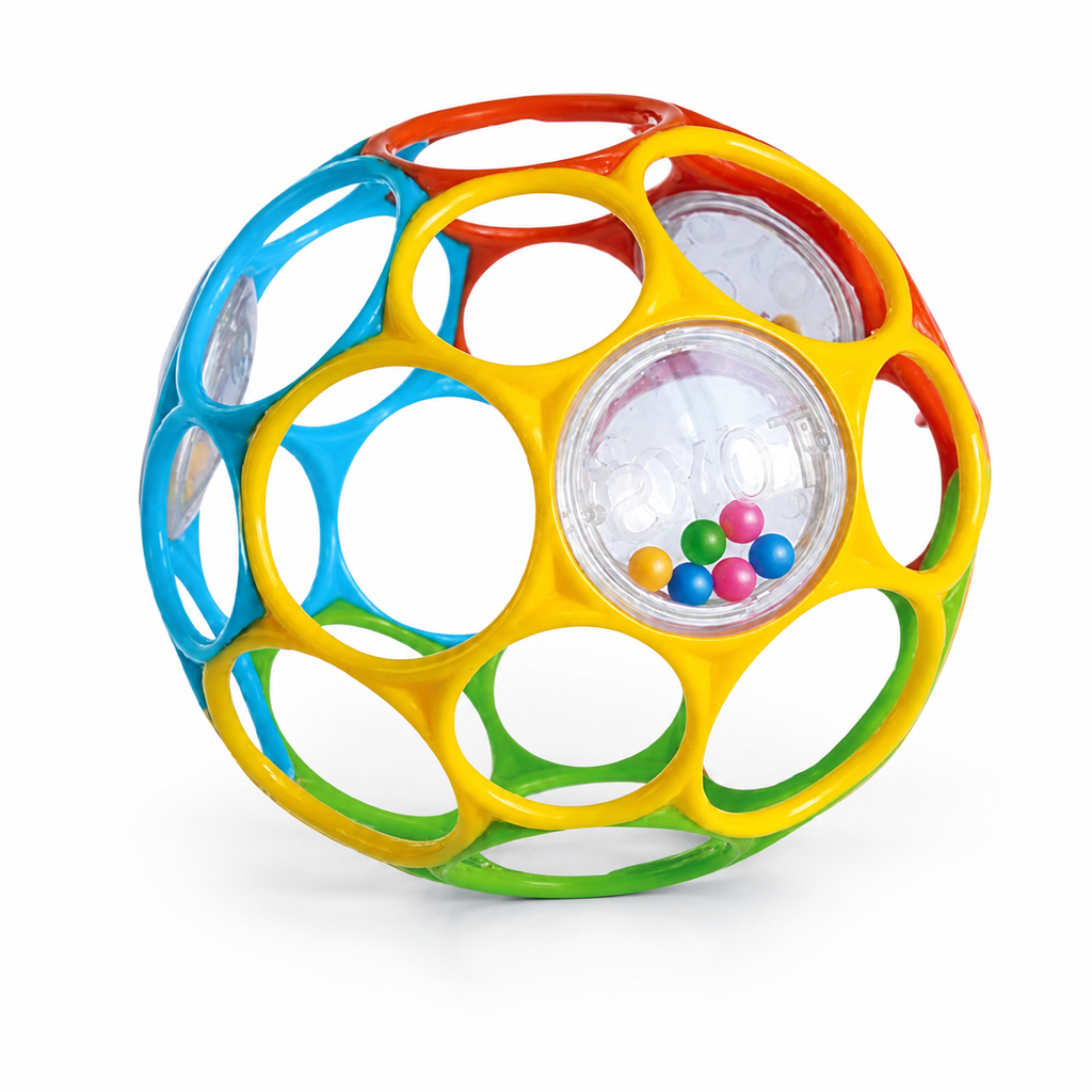 Baby Grasping Ball Rattle – Sensory Teether Toy for Early Development 0-6 Months