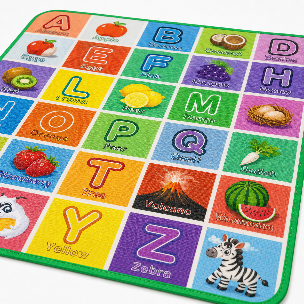 Educational Baby Play Mat – Reversible Foam Crawling Carpet, Large Kids Activity Floor Gym Rug