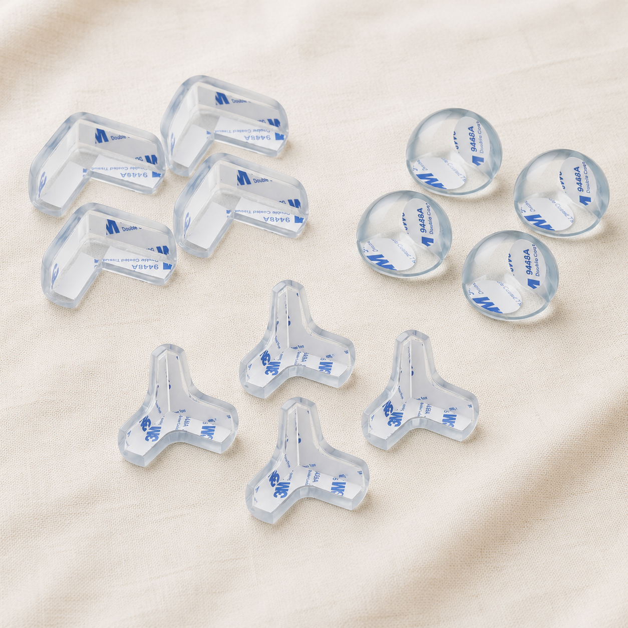 Clear Corner Protectors for Baby Safety – Transparent Furniture Edge Guards with Adhesive for Childproofing Tables