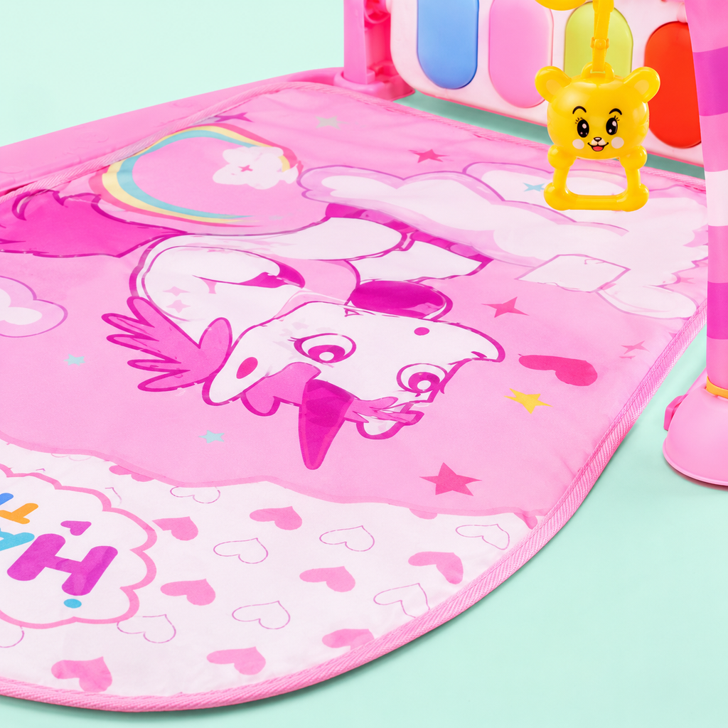 Baby Kick Play Piano Gym – Tummy Time Mat with Music Lights Activity Center Newborn Toy