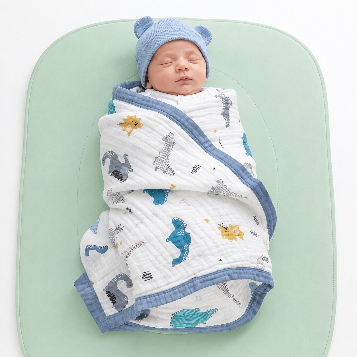 Baby Cotton Gauze Blanket – 6 Layer Soft Swaddle Wrap, Breathable Infant Bath Towel