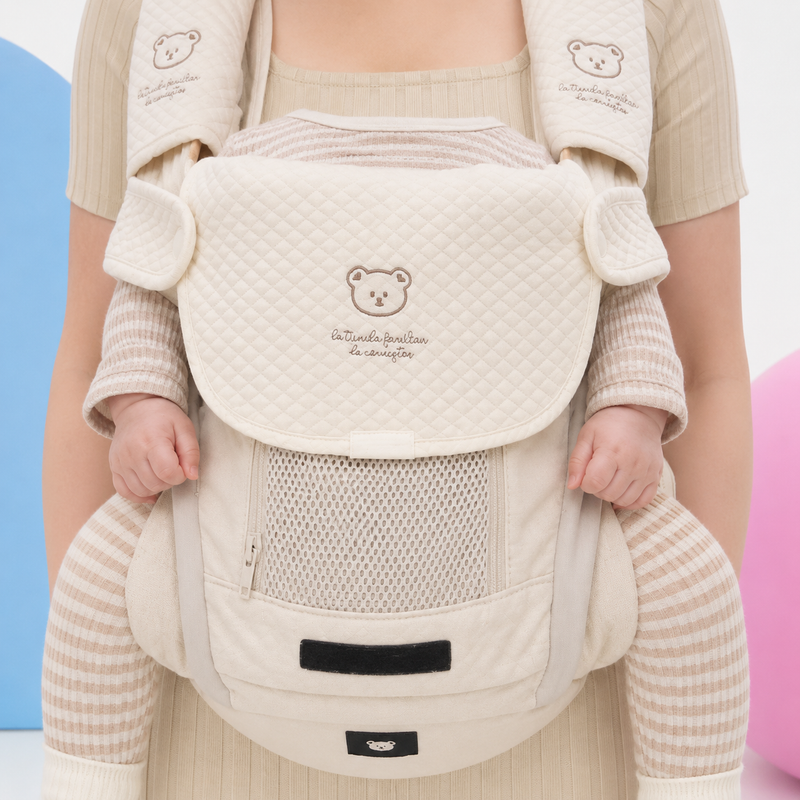 Baby Carrier Bib Set – Waterproof Cotton Drool Pads with Cartoon Design for Infants 0 to 1 Year