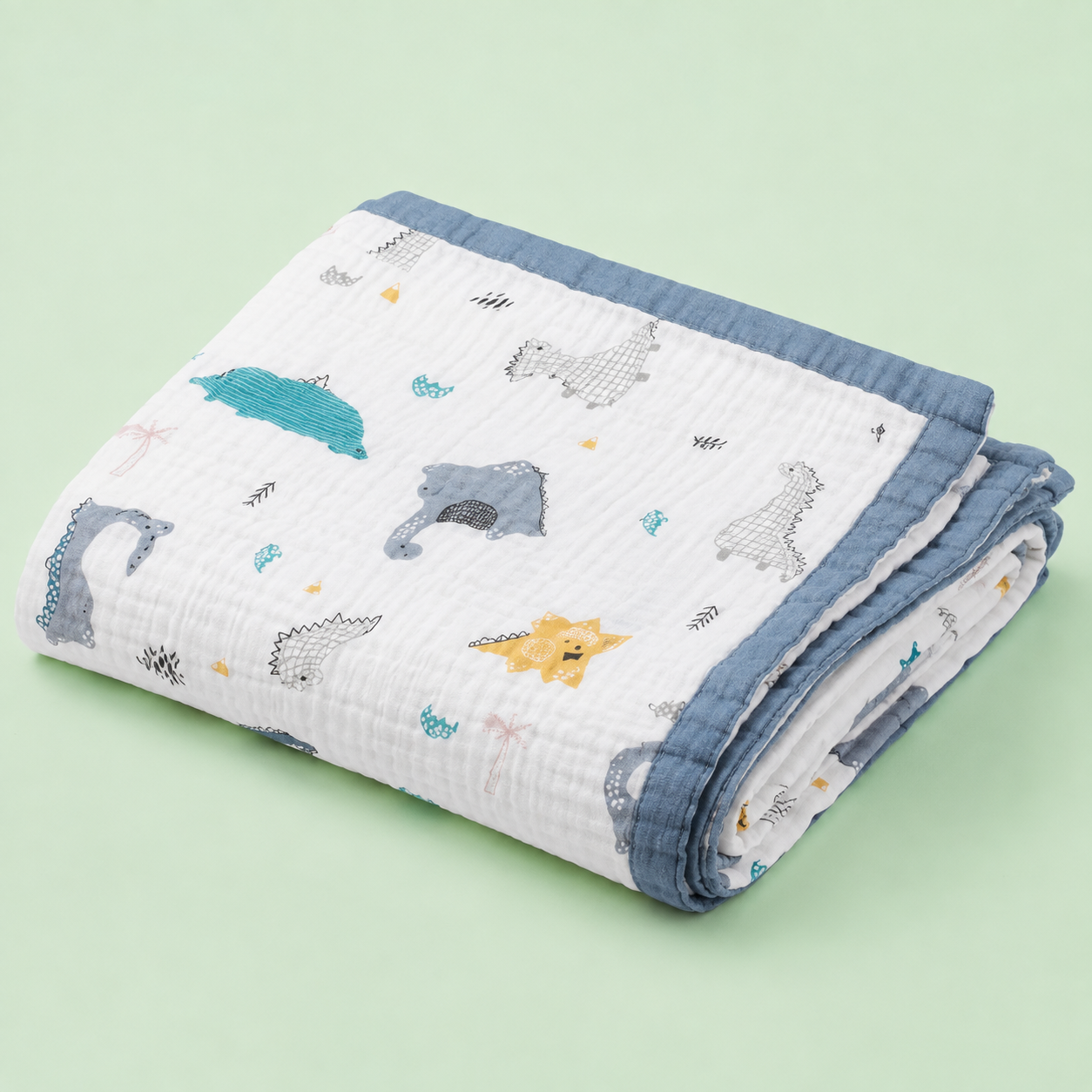 Baby Cotton Gauze Blanket – 6 Layer Soft Swaddle Wrap, Breathable Infant Bath Towel