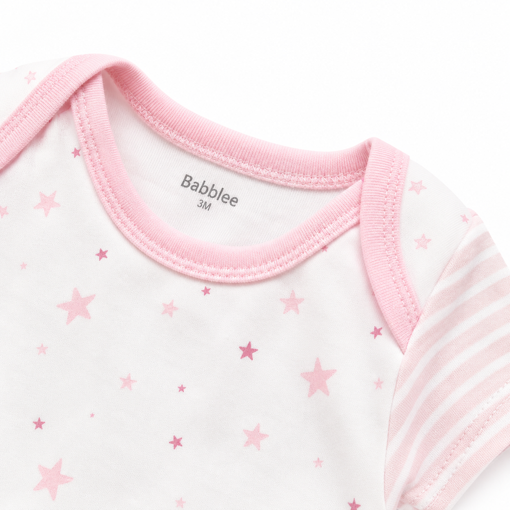 Baby Bodysuit Set – Soft Cotton Short Sleeve Onesies, Unisex Newborn Essentials, 5 Pack