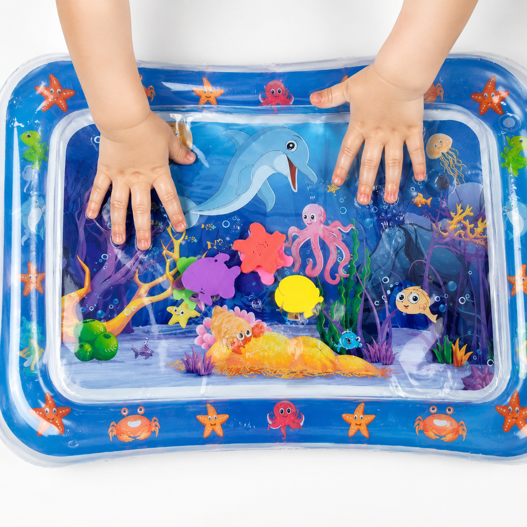 Baby Water Play Mat – Inflatable Tummy Time Pad for Sensory Development