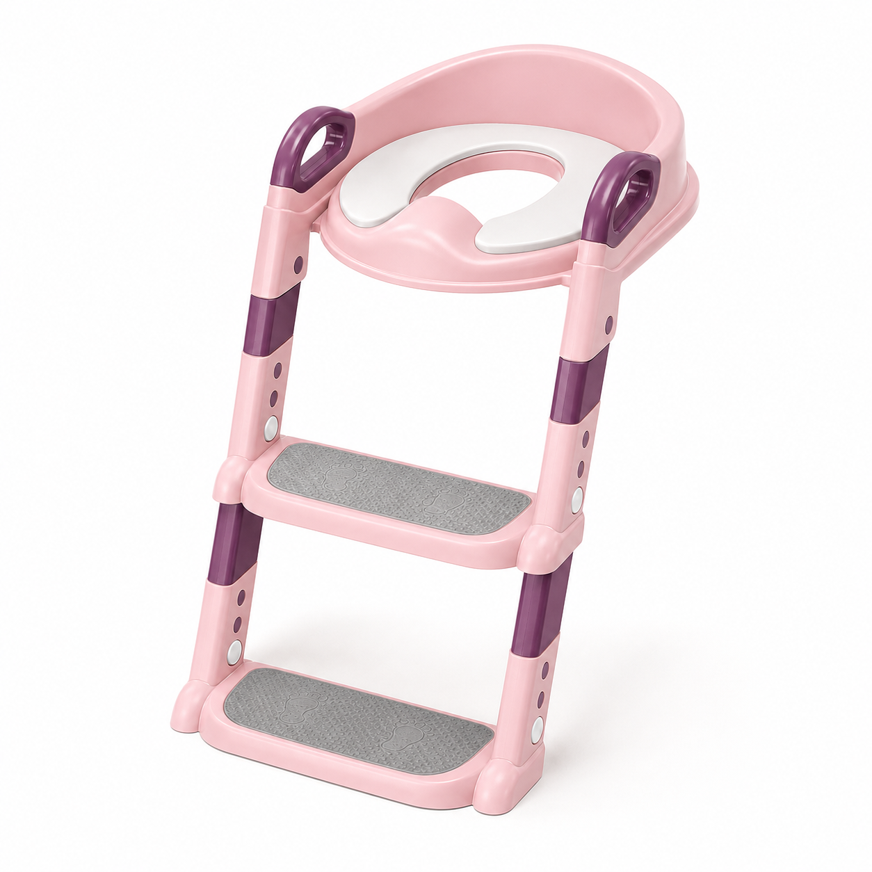 Kids Potty Training Seat with Ladder – Adjustable Foldable Toilet Trainer for Toddlers