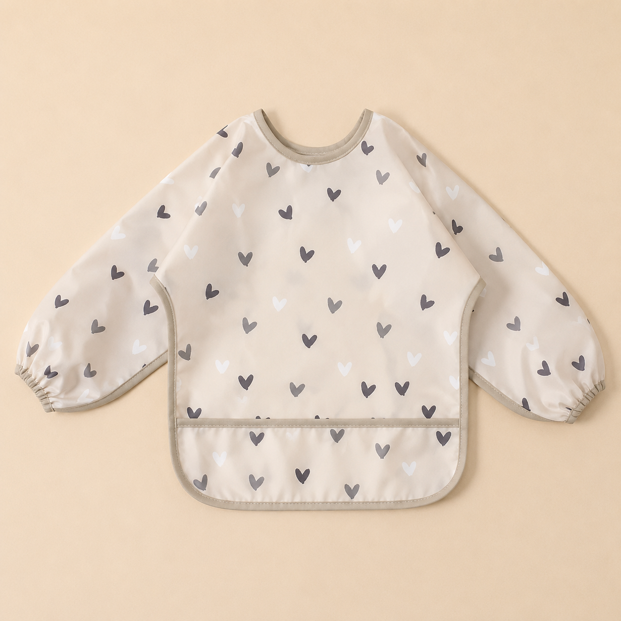 Long-Sleeve Waterproof Feeding Bib – Baby Weaning Smock, Messy Play Cover, Toddler Mealtime Essential