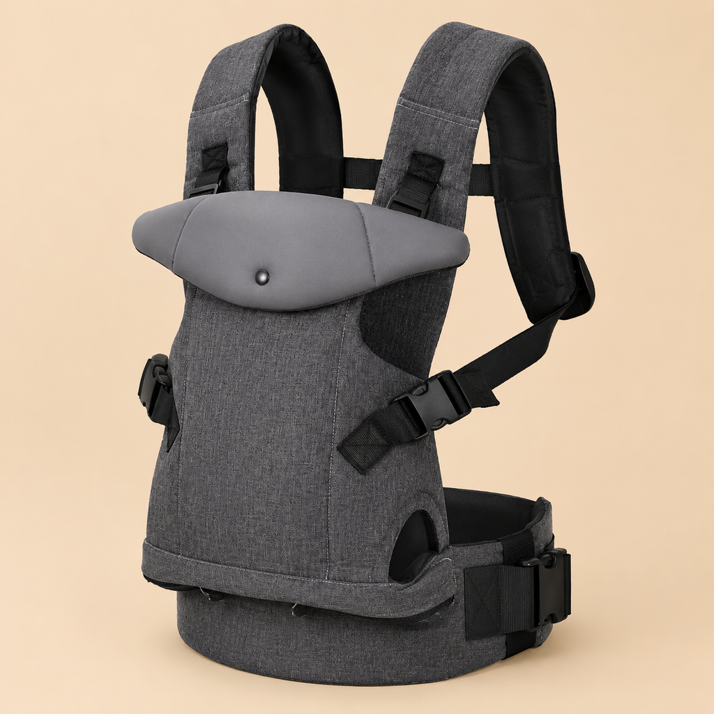 Baby Carrier with Hip Seat – Front Back Carry, Lumbar Support, All Seasons, Newborn to Toddler