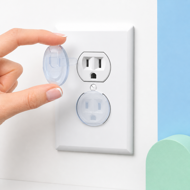 10 Piece Outlet Cover Set – American Standard Plug Protectors for Baby Proofing and Child Safety