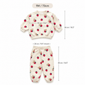 Baby Strawberry Tracksuit – Cotton Pullover & Joggers Set, Loose Fit Toddler Outfit