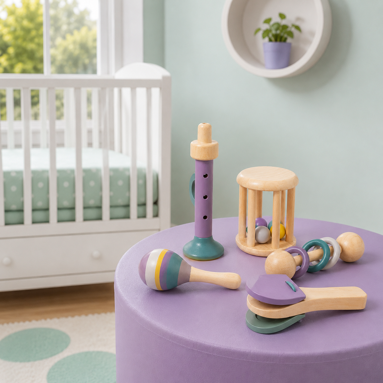 Baby Musical Instruments Set – 5 Piece Wooden Sensory Toys for Toddlers