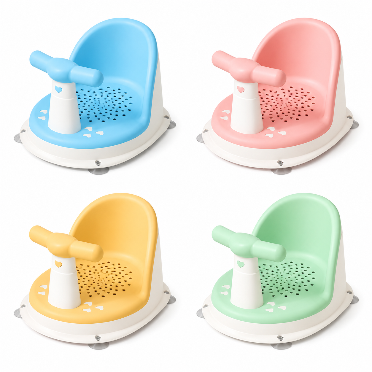 Baby Shower Seat – Portable Bath Support with Non-Slip Base for Newborns