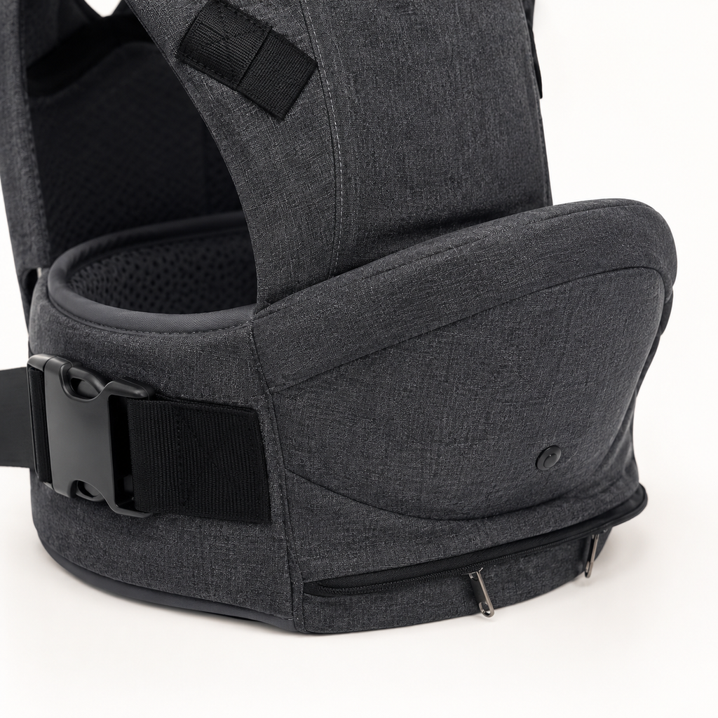 Baby Carrier with Hip Seat – Front Back Carry, Lumbar Support, All Seasons, Newborn to Toddler