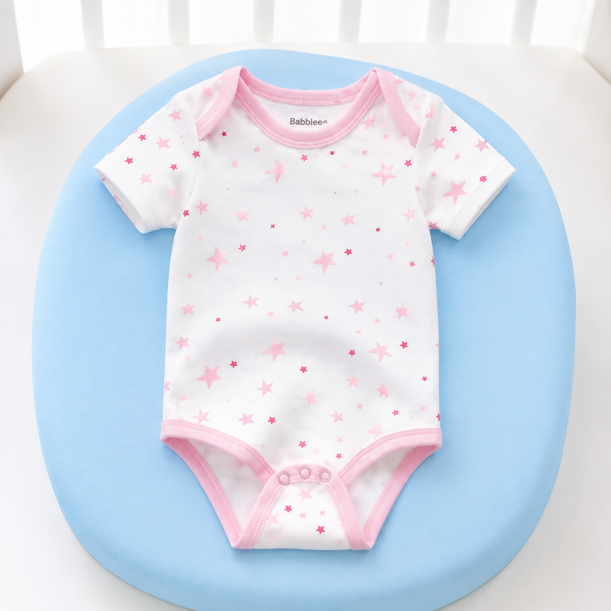 Baby Bodysuit Set – 5 Pack Cotton Short Sleeve Onesies for Newborn to 12M