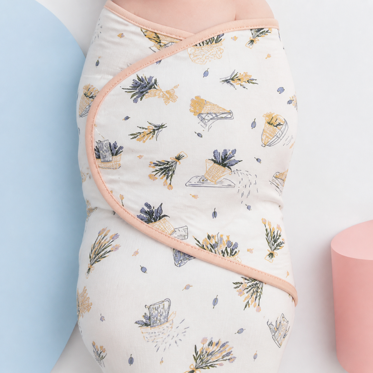 Baby Swaddle Wrap – Cotton and Bamboo Fiber Anti Startle Blanket for Newborn Sleep and Summer Use
