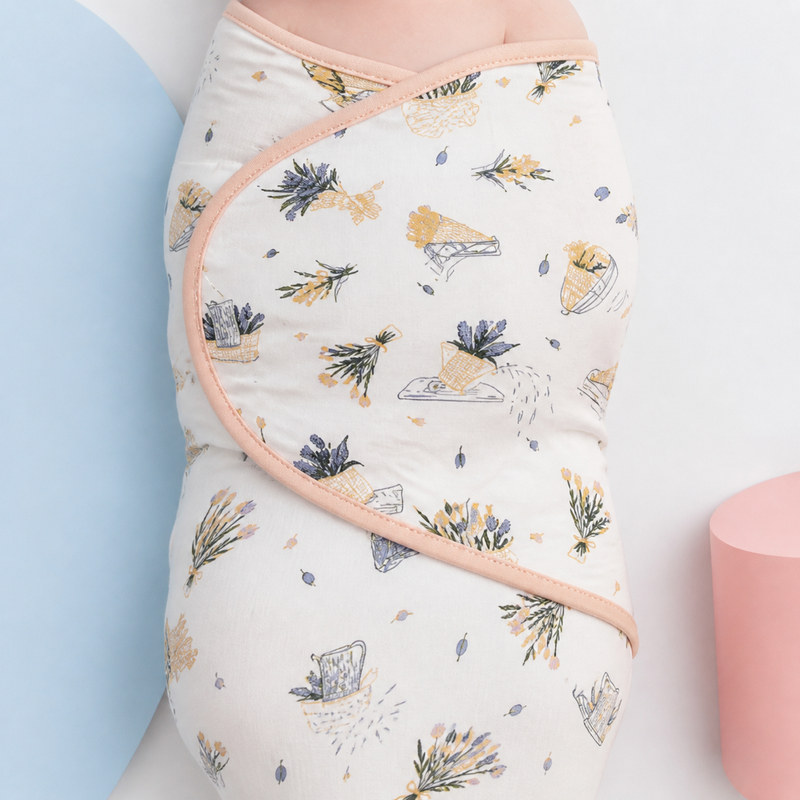 Baby Swaddle Wrap – Cotton and Bamboo Fiber Anti Startle Blanket for Newborn Sleep and Summer Use