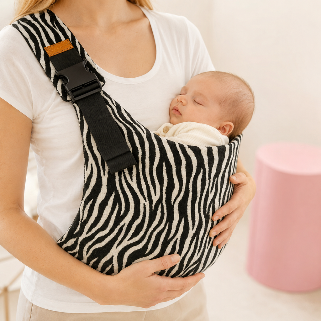 Baby Ring Sling Carrier – Cotton Wrap for Newborn to Toddler, Adjustable Strap