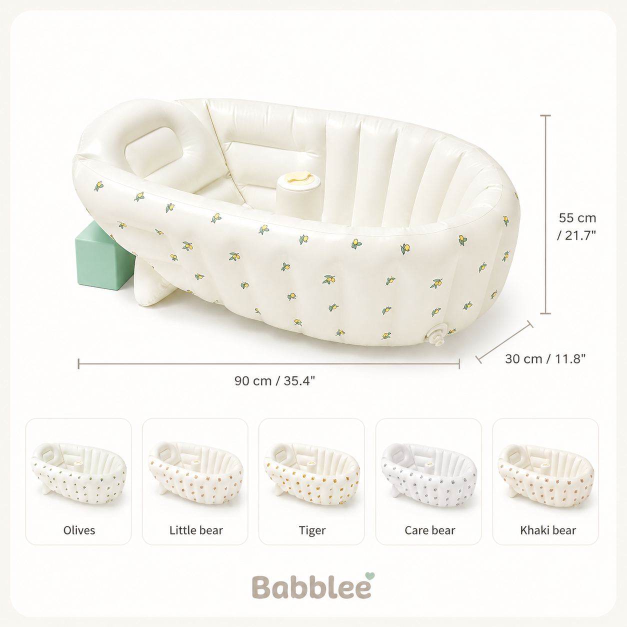Inflatable Baby Bathtub – Portable PVC Tub with Built-in Air Pump for Newborns