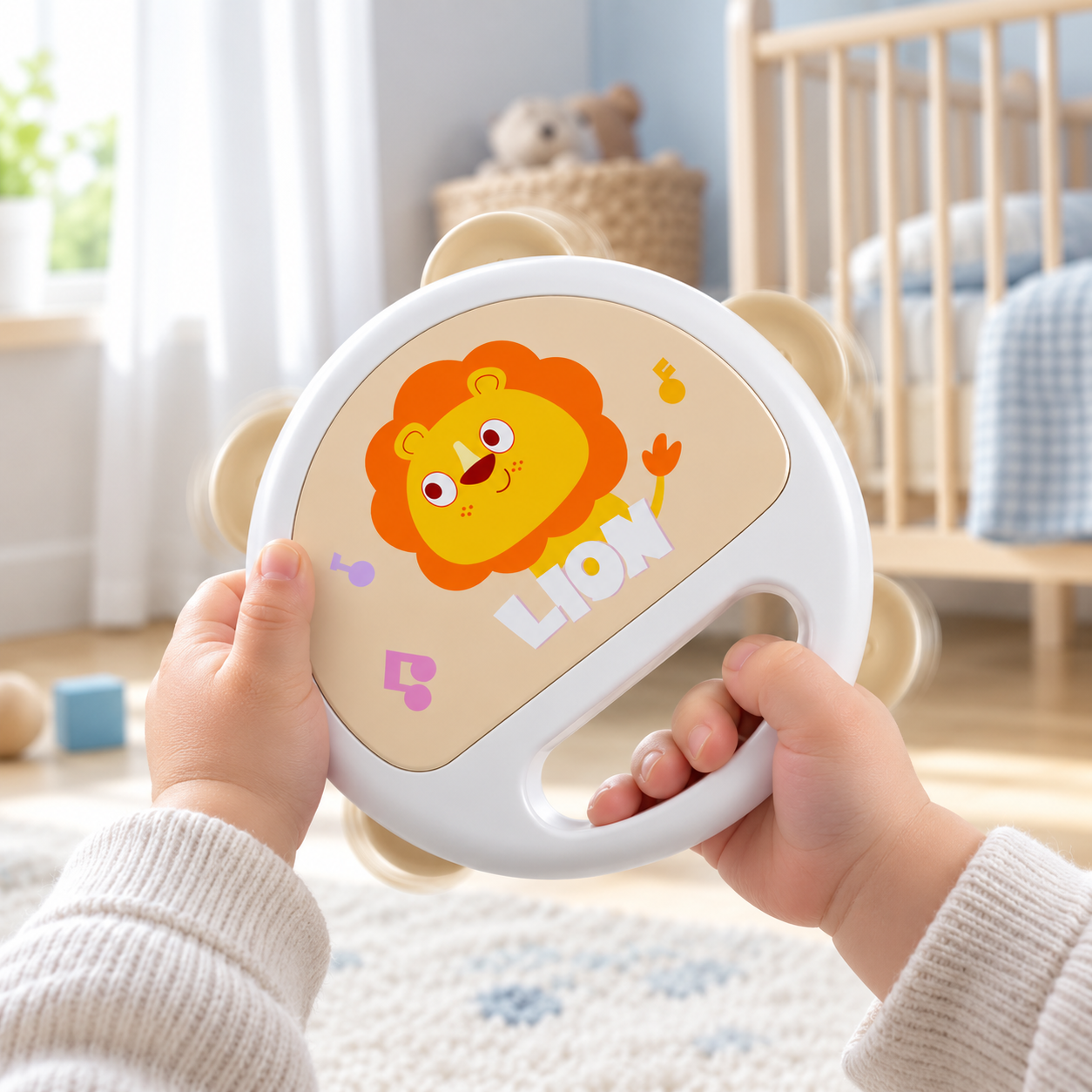 Baby Tambourine  Handheld Musical Instrument for Infants and Toddlers