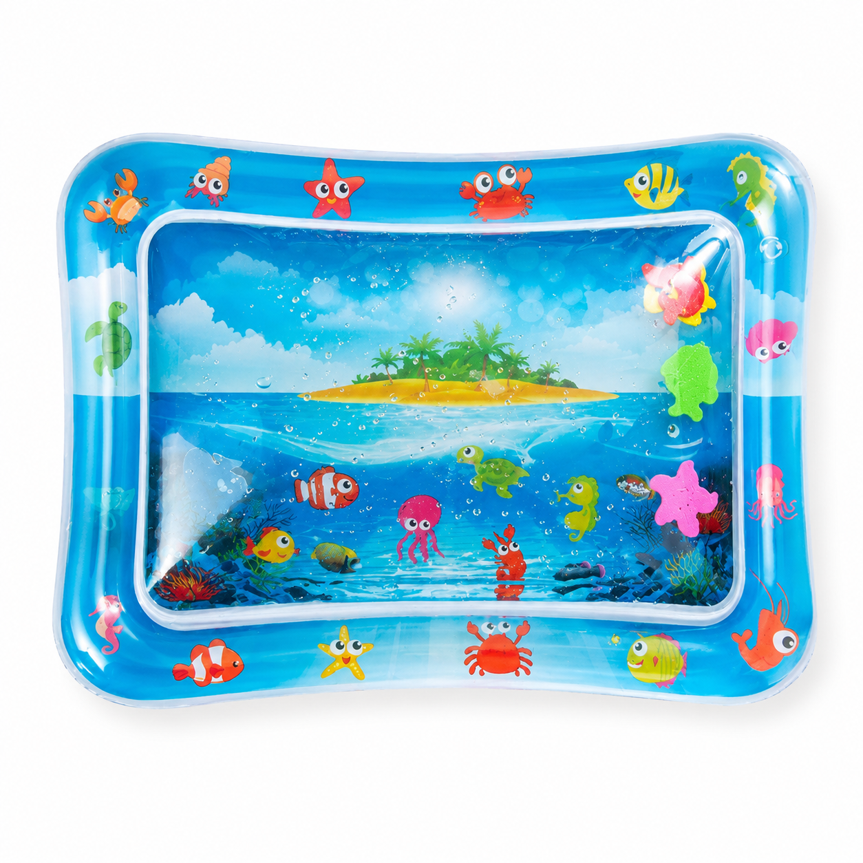 Baby Water Play Mat – Inflatable Tummy Time Pad for Sensory Development